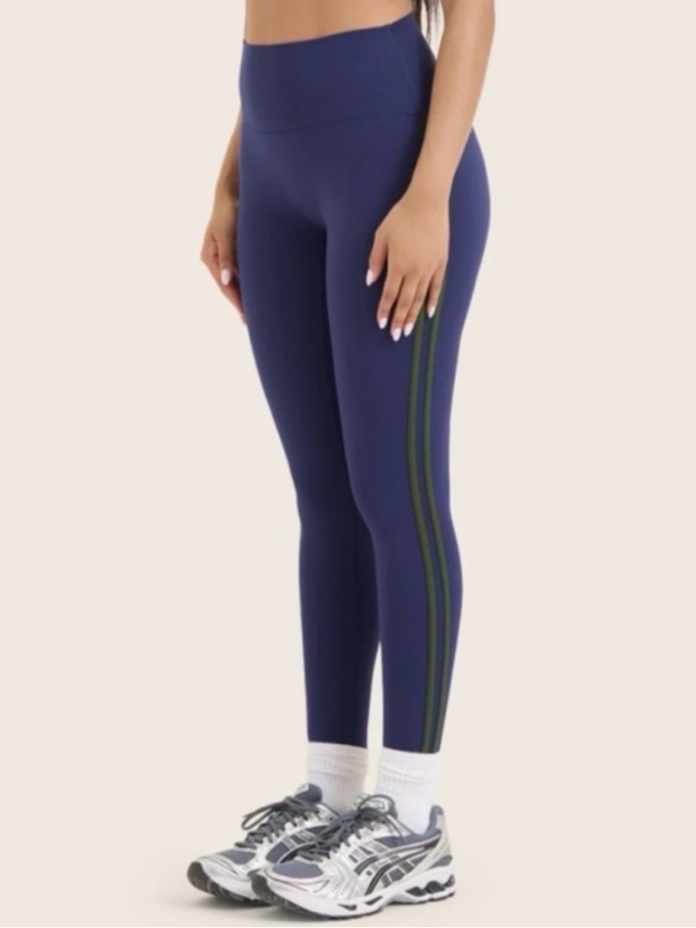 SET Active Sport Body Stripe Leggings in Lake Size S